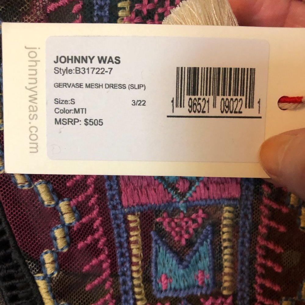 BNWT - JOHNNY WAS GERVASE MESH DRESS SIZE SMALL- RARE FIND! - Picture 3 of 7